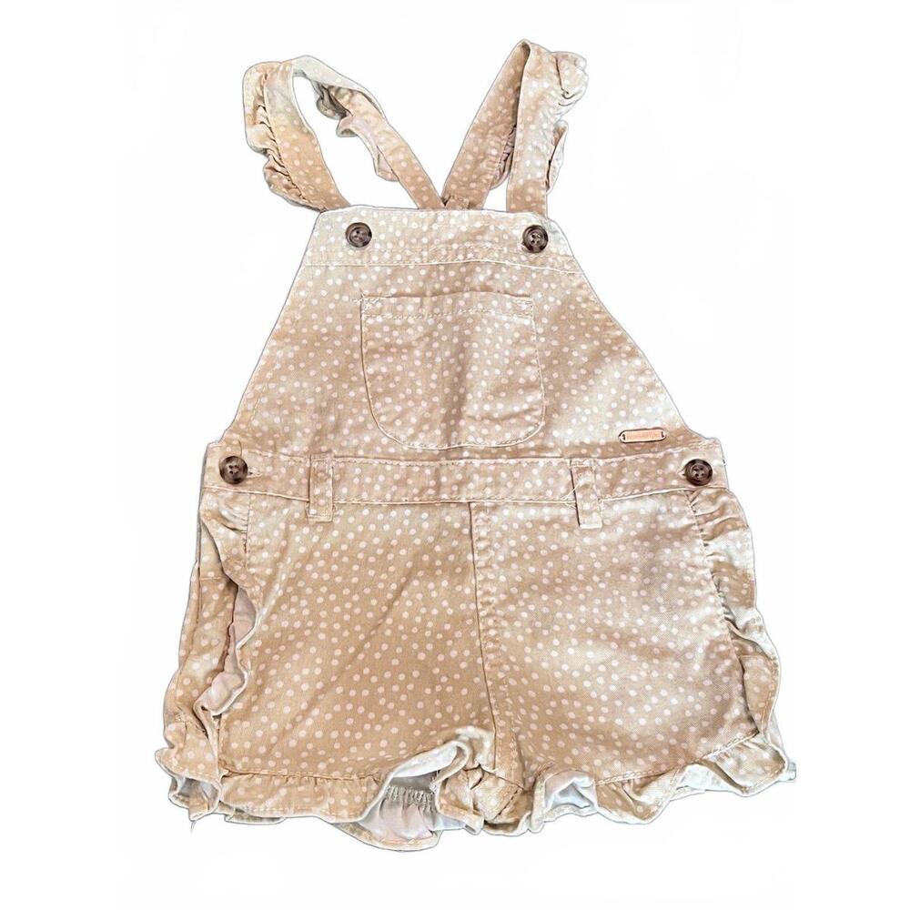 Kensie Girl Polka Dot Tan Overalls